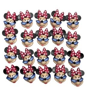 New Lot of 20 Minnie Mouse w/ sunglasses pez heads for crafts DIY
